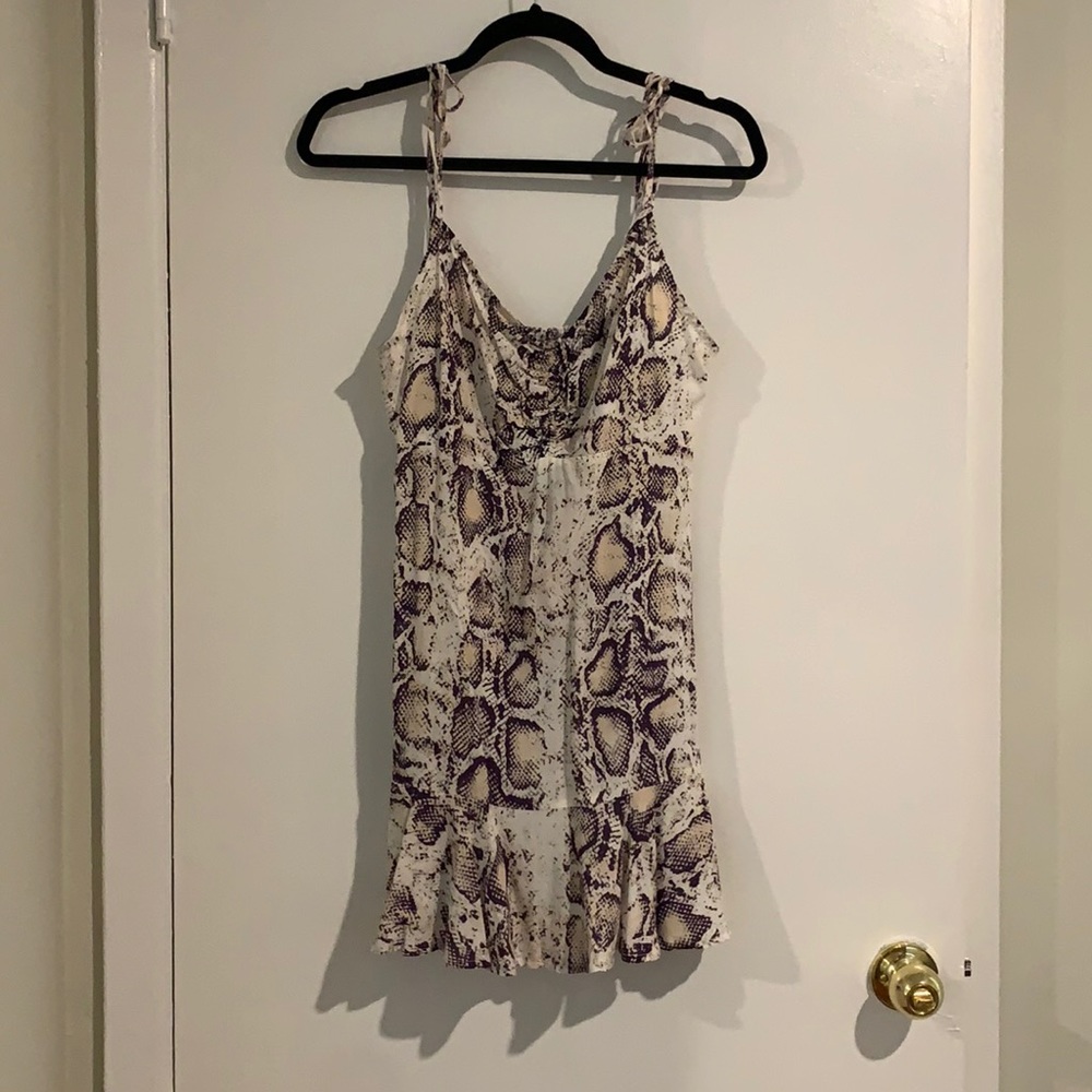 Snakeprint mini dress